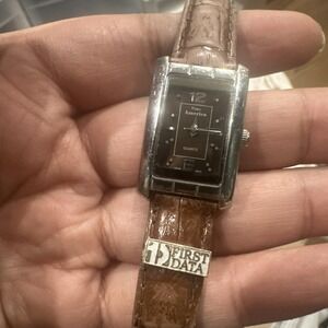 Working Time America First Data Brown Leather Strap Rectangle 20mm Fit 7.5